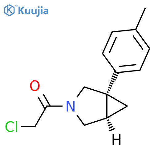 rac-2-chloro-1-(1R,5S)-1-(4-methylphenyl)-3-azabicyclo3.1.0hexan-3-ylethan-1-one structure