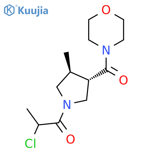 2-Chloro-1-[(3S,4S)-3-methyl-4-(morpholine-4-carbonyl)pyrrolidin-1-yl]propan-1-one structure