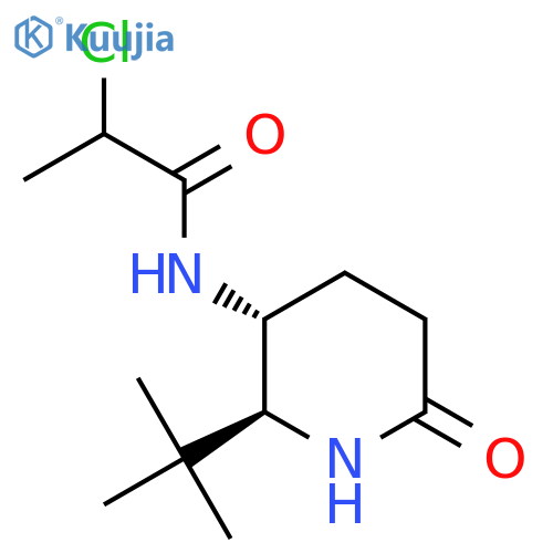 N-[(2S,3R)-2-Tert-butyl-6-oxopiperidin-3-yl]-2-chloropropanamide structure