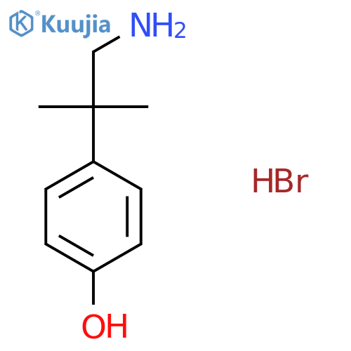 4-(1-Amino-2-methylpropan-2-yl)phenol;hydrobromide structure
