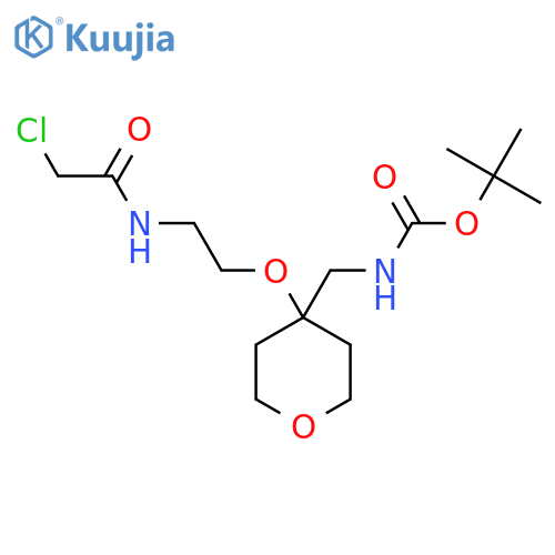 tert-butyl N-({4-2-(2-chloroacetamido)ethoxyoxan-4-yl}methyl)carbamate structure