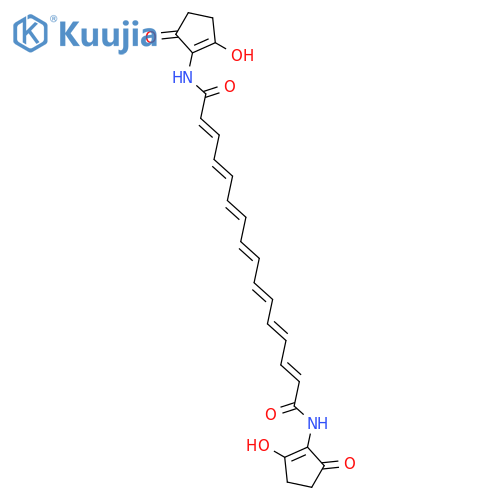 2,4,6,8,10,12,14-Hexadecaheptaenediamide,N,N'-bis(2-hydroxy-5-oxo-1-cyclopenten-1-yl)-, (2E,4E,6E,8E,10E,12E,14E)- (9CI) structure