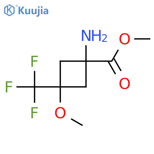Methyl 1-amino-3-methoxy-3-(trifluoromethyl)cyclobutane-1-carboxylate structure