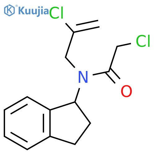 2-chloro-N-(2-chloroprop-2-en-1-yl)-N-(2,3-dihydro-1H-inden-1-yl)acetamide structure