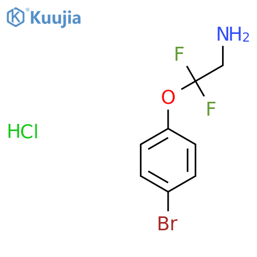 2-(4-Bromophenoxy)-2,2-difluoroethanamine;hydrochloride structure