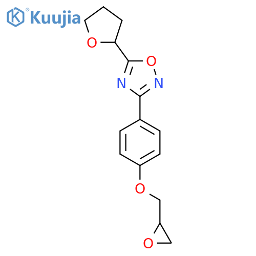 3-[4-(Oxiran-2-ylmethoxy)phenyl]-5-(oxolan-2-yl)-1,2,4-oxadiazole structure