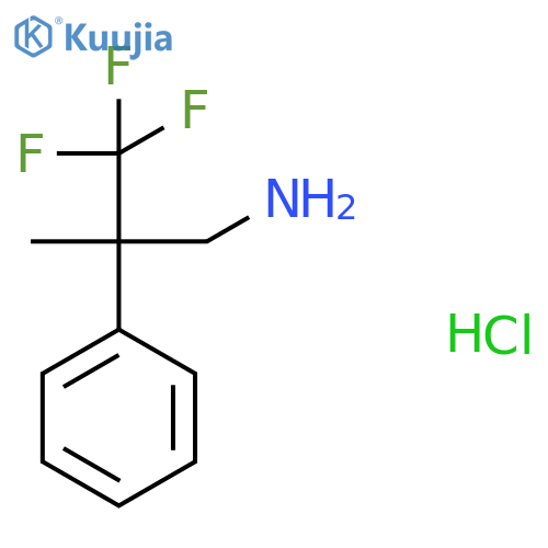 3,3,3-Trifluoro-2-methyl-2-phenylpropan-1-amine;hydrochloride structure