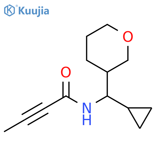 N-cyclopropyl(oxan-3-yl)methylbut-2-ynamide structure