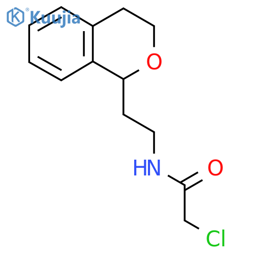 2-chloro-N-2-(3,4-dihydro-1H-2-benzopyran-1-yl)ethylacetamide structure
