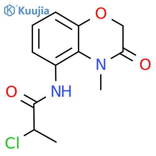 2-Chloro-N-(4-methyl-3-oxo-1,4-benzoxazin-5-yl)propanamide structure