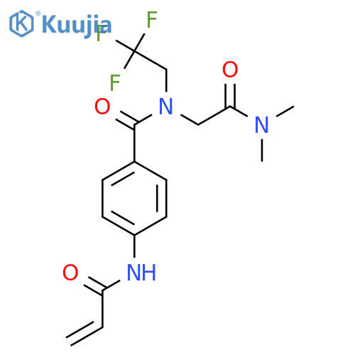 N-(4-{[(dimethylcarbamoyl)methyl](2,2,2-trifluoroethyl)carbamoyl}phenyl)prop-2-enamide structure