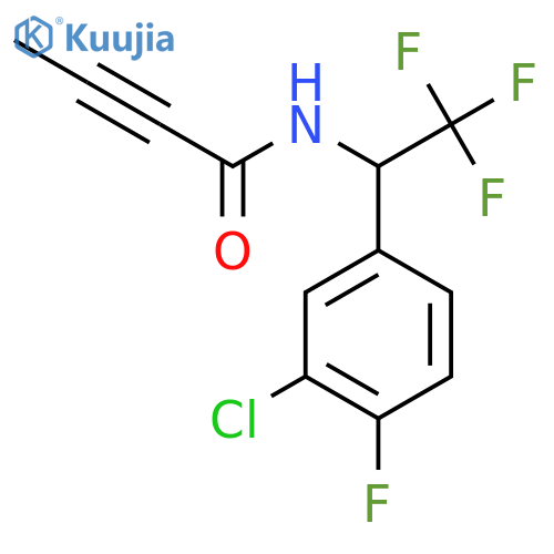 N-[1-(3-Chloro-4-fluorophenyl)-2,2,2-trifluoroethyl]but-2-ynamide structure