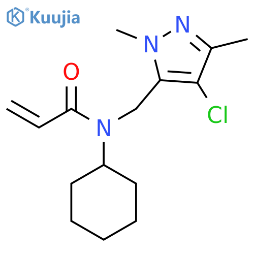 N-(4-chloro-1,3-dimethyl-1H-pyrazol-5-yl)methyl-N-cyclohexylprop-2-enamide structure