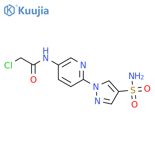 2-chloro-N-6-(4-sulfamoyl-1H-pyrazol-1-yl)pyridin-3-ylacetamide structure