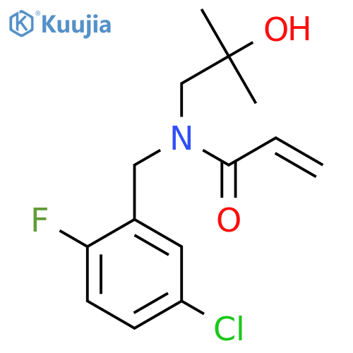 N-(5-chloro-2-fluorophenyl)methyl-N-(2-hydroxy-2-methylpropyl)prop-2-enamide structure