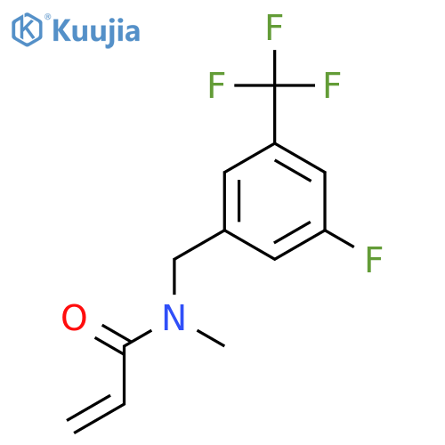 N-{3-fluoro-5-(trifluoromethyl)phenylmethyl}-N-methylprop-2-enamide structure