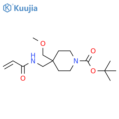 tert-butyl 4-(methoxymethyl)-4-(prop-2-enamido)methylpiperidine-1-carboxylate structure