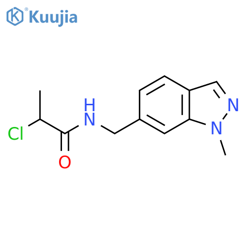 2-Chloro-N-[(1-methylindazol-6-yl)methyl]propanamide structure
