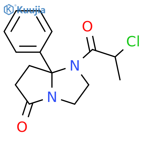 1-(2-chloropropanoyl)-7a-phenyl-hexahydro-1H-pyrrolo[1,2-a]imidazol-5-one structure