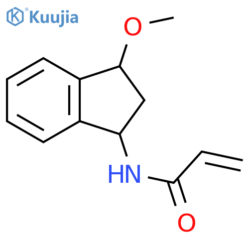 N-(3-methoxy-2,3-dihydro-1H-inden-1-yl)prop-2-enamide structure