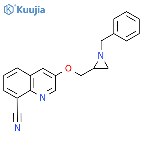 3-[(1-Benzylaziridin-2-yl)methoxy]quinoline-8-carbonitrile structure