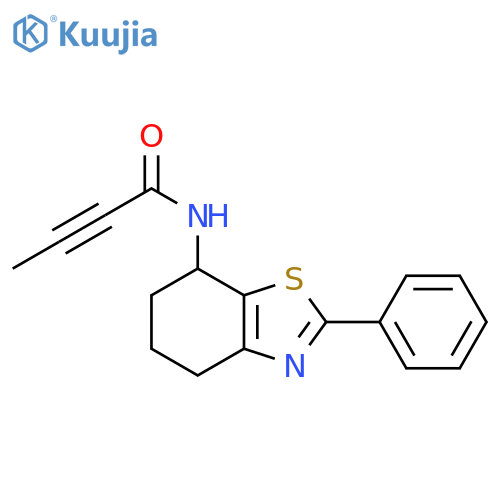 N-(4,5,6,7-Tetrahydro-2-phenyl-7-benzothiazolyl)-2-butynamide structure