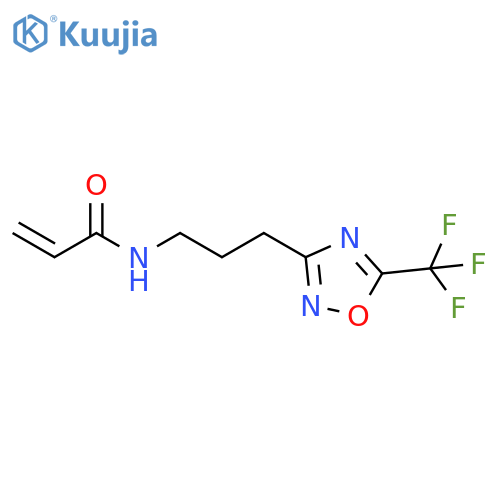 N-{3-5-(trifluoromethyl)-1,2,4-oxadiazol-3-ylpropyl}prop-2-enamide structure