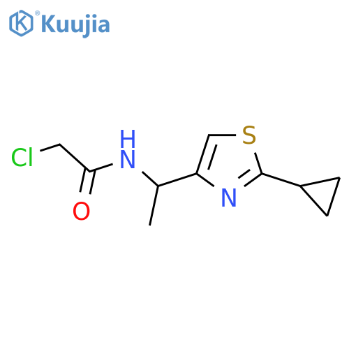 2-Chloro-N-[1-(2-cyclopropyl-1,3-thiazol-4-yl)ethyl]acetamide structure