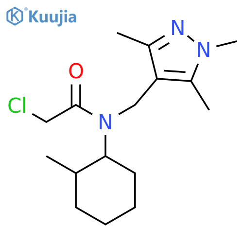 2-Chloro-N-(2-methylcyclohexyl)-N-[(1,3,5-trimethylpyrazol-4-yl)methyl]acetamide structure