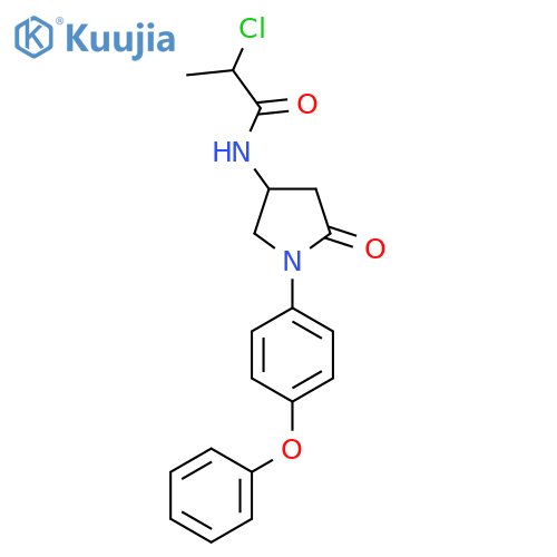 2-Chloro-N-[5-oxo-1-(4-phenoxyphenyl)pyrrolidin-3-yl]propanamide structure