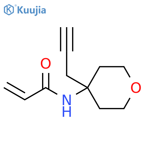 N-4-(prop-2-yn-1-yl)oxan-4-ylprop-2-enamide structure