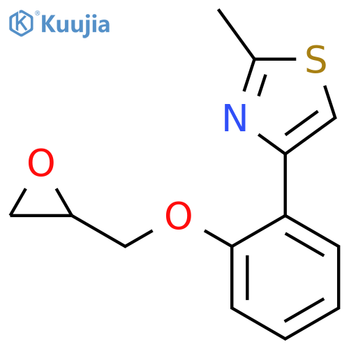 2-Methyl-4-[2-(oxiran-2-ylmethoxy)phenyl]-1,3-thiazole structure