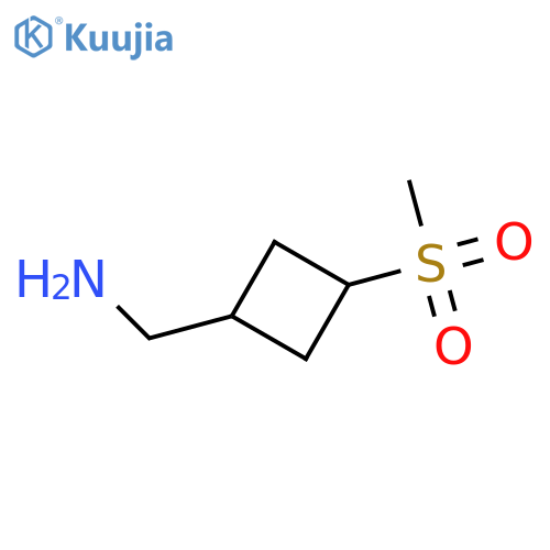 (3-Methanesulfonylcyclobutyl)methanamine structure