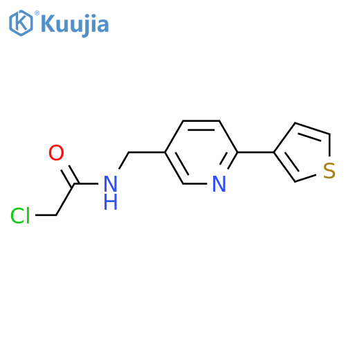 2-chloro-N-{6-(thiophen-3-yl)pyridin-3-ylmethyl}acetamide structure