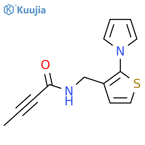 N-[(2-Pyrrol-1-ylthiophen-3-yl)methyl]but-2-ynamide structure