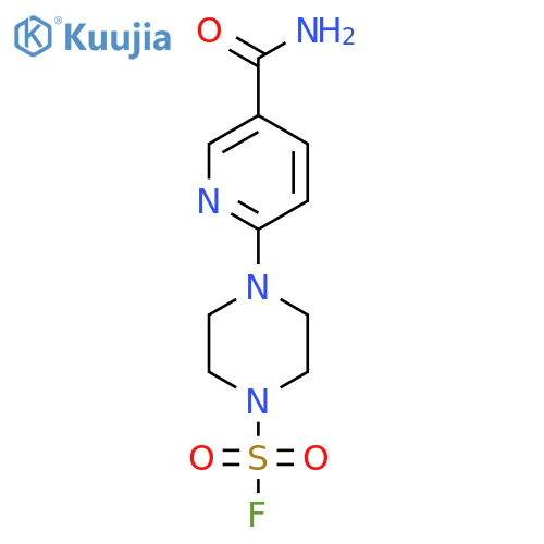 4-(5-carbamoylpyridin-2-yl)piperazine-1-sulfonyl fluoride structure
