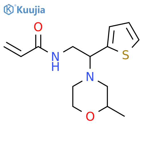 N-2-(2-methylmorpholin-4-yl)-2-(thiophen-2-yl)ethylprop-2-enamide structure