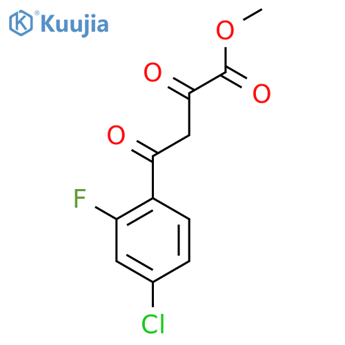 Methyl 4-(4-chloro-2-fluorophenyl)-2,4-dioxobutanoate structure