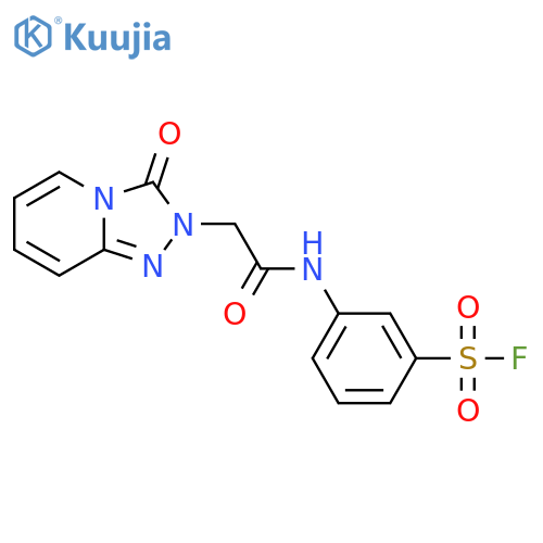 3-(2-{3-oxo-2H,3H-[1,2,4]triazolo[4,3-a]pyridin-2-yl}acetamido)benzene-1-sulfonyl fluoride structure