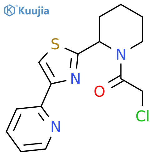 2-Chloro-1-(2-(4-(pyridin-2-yl)thiazol-2-yl)piperidin-1-yl)ethan-1-one structure