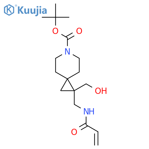 tert-butyl 1-(hydroxymethyl)-1-(prop-2-enamido)methyl-6-azaspiro2.5octane-6-carboxylate structure