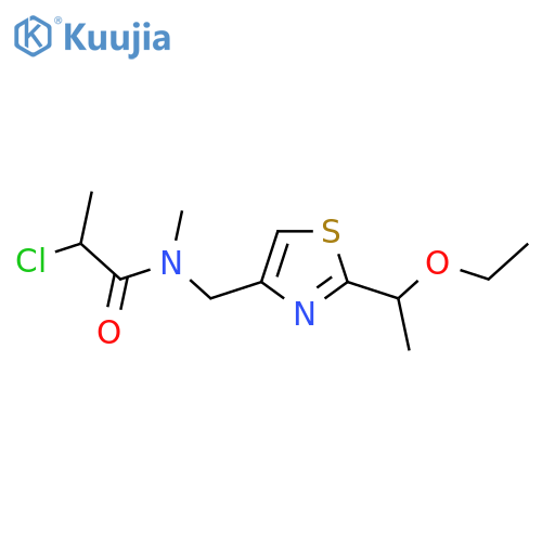 2-Chloro-N-[[2-(1-ethoxyethyl)-1,3-thiazol-4-yl]methyl]-N-methylpropanamide structure
