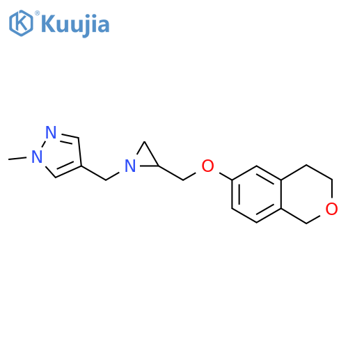 4-[[2-(3,4-Dihydro-1H-isochromen-6-yloxymethyl)aziridin-1-yl]methyl]-1-methylpyrazole structure