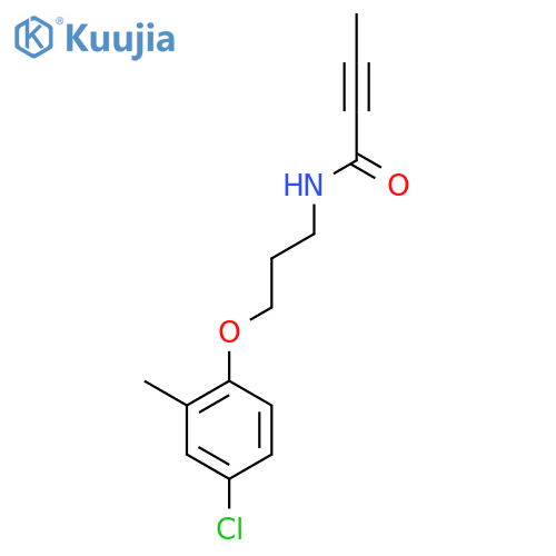 N-3-(4-chloro-2-methylphenoxy)propylbut-2-ynamide structure