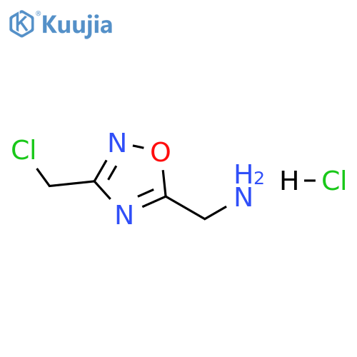 1,2,4-Oxadiazole-5-methanamine, 3-(chloromethyl)-, hydrochloride (1:1) structure