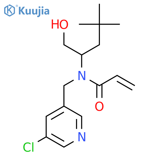 N-[(5-Chloropyridin-3-yl)methyl]-N-(1-hydroxy-4,4-dimethylpentan-2-yl)prop-2-enamide structure