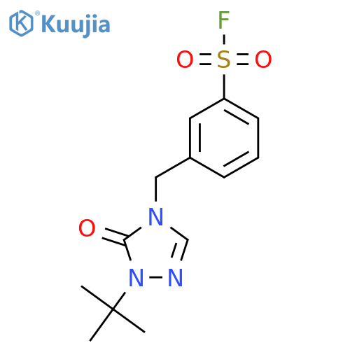 3-[(1-tert-butyl-5-oxo-4,5-dihydro-1H-1,2,4-triazol-4-yl)methyl]benzene-1-sulfonyl fluoride structure