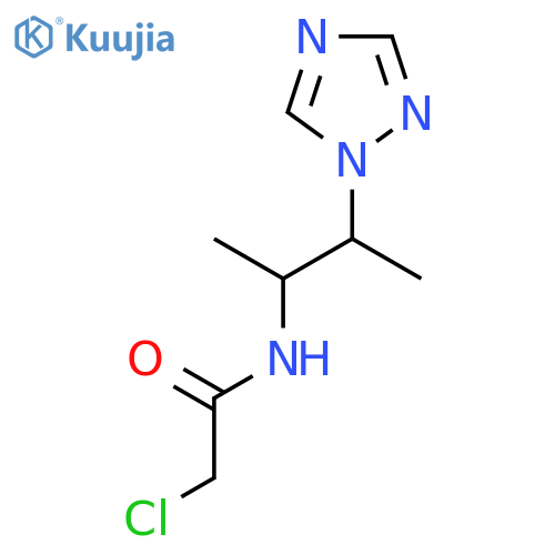 2-chloro-N-[3-(1H-1,2,4-triazol-1-yl)butan-2-yl]acetamide structure