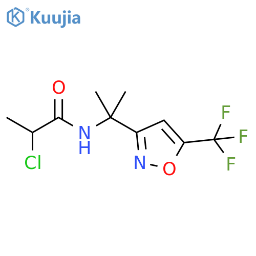 2-Chloro-N-[1-methyl-1-[5-(trifluoromethyl)-3-isoxazolyl]ethyl]propanamide structure