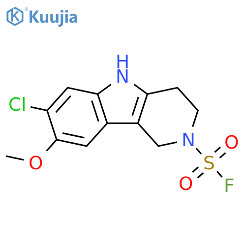 7-chloro-8-methoxy-1H,2H,3H,4H,5H-pyrido4,3-bindole-2-sulfonyl fluoride structure